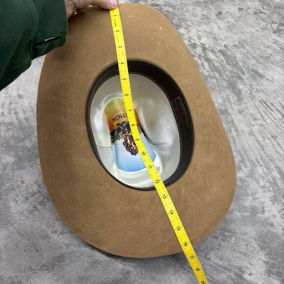 John B Stetson Company Western Hat Mens 4X Beaver Wide Brim Feather Braided Tan - Picture 13 of 16